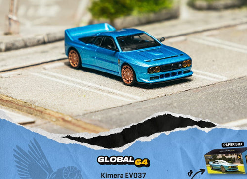 Load image into Gallery viewer, (Pre-order) Tarmac Works 1/64 Kimera EVO37 Blue Diecast Model Car
