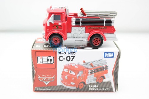 Load image into Gallery viewer, Takara Tomy Tomica Disney CARS 2 C-07 Red Fire Truck Diecast model car
