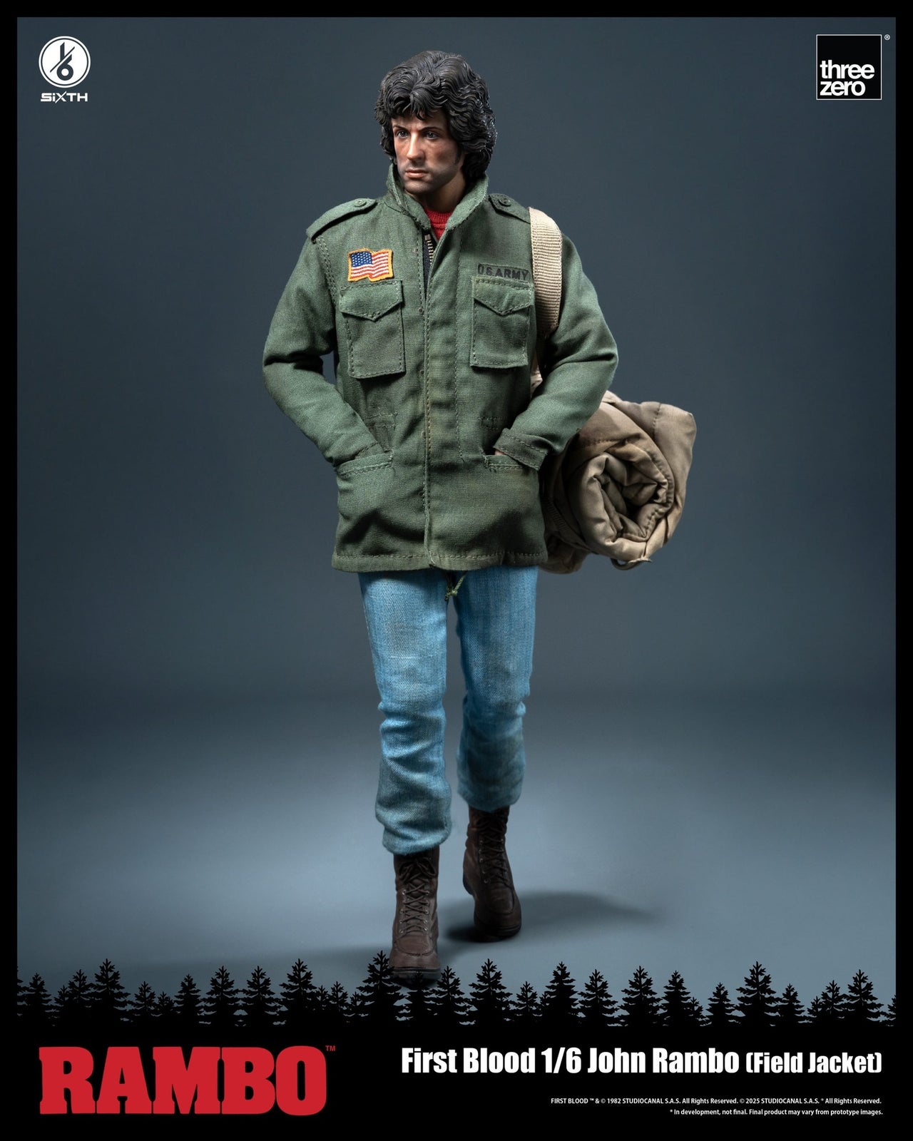 Threezero Rambo: First Blood 1/6 John Rambo (Field Jacket) Action Figure Set