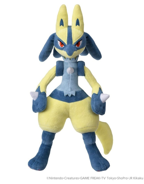 Load image into Gallery viewer, Takara Tomy Pokemon Pocket Monster Soft Plush Toy Yellow Lucario
