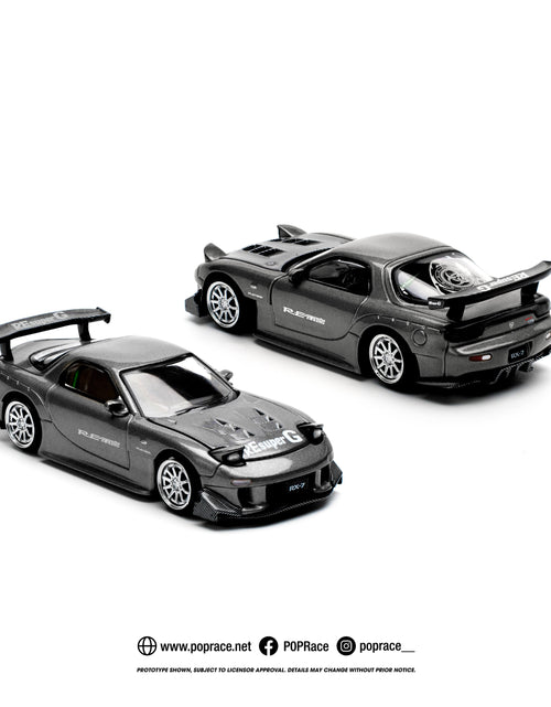 Load image into Gallery viewer, POPRACE 1/64 MAZDA RX7 RE-AMEMIYA - GUN METAL Model Car
