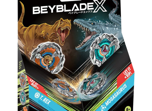 Load image into Gallery viewer, Takara Tomy Beyblade X BX-00 BXG-40 Jurassic World T-Rex Mosasaurus Starter Set
