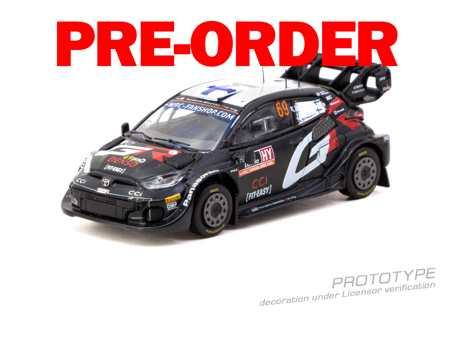 (Pre-order) Tarmac Works Toyota GR YARIS Rally1 HYBRID Rally Latvia 2024 Winner