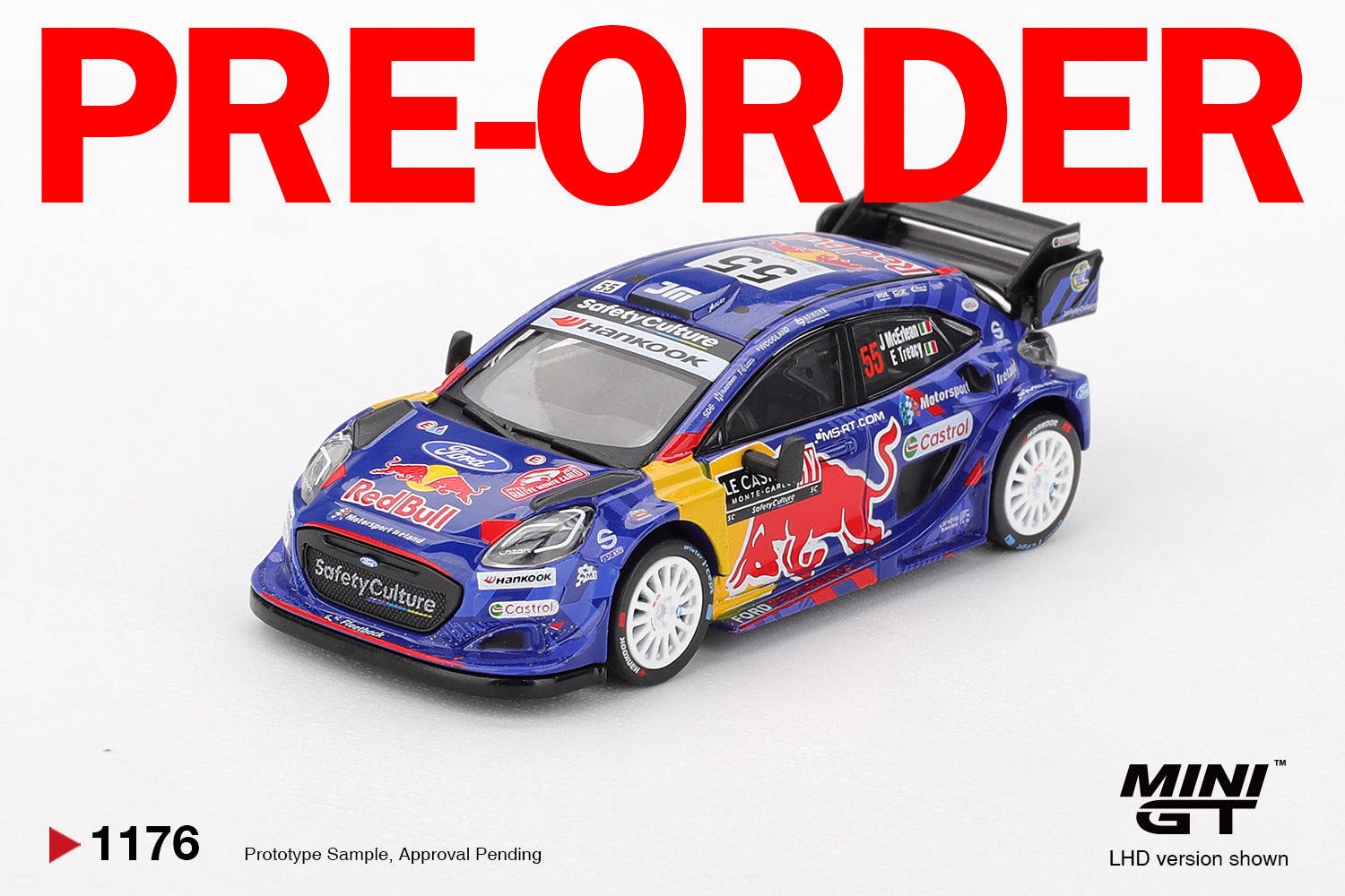(Pre-order) MINI GT #1176 Ford Puma Rally1 #55 M-Sport Ford WRT 2025 Monte-Carlo