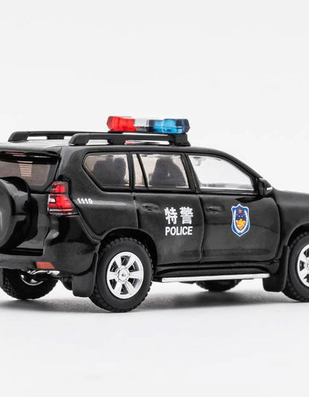 GCD 1/64 Toyota Land Cruiser Prado 150 S.W.A.T version Black LHD with Accessory