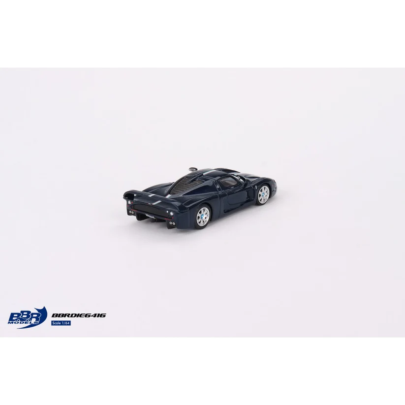 BBR Model 1:64 Maserati MC12 Stradale Blue Metallic w/ Stripe Car