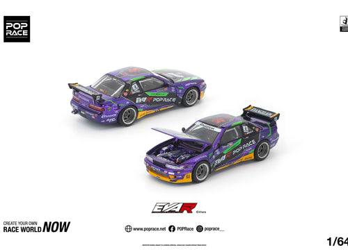 Load image into Gallery viewer, (Pre-order) POPRACE 1/64 PANDEM S13 EVA RT TEST TYPE-01 Diecast Model Car
