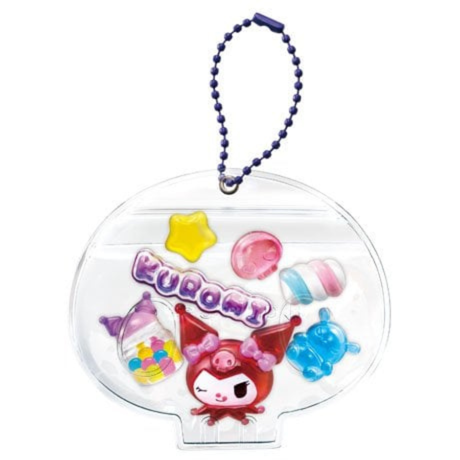 Re-ment Sanrio Candy Toy Kuromi Deco Chara Pouch Key Chain (Set of 6)