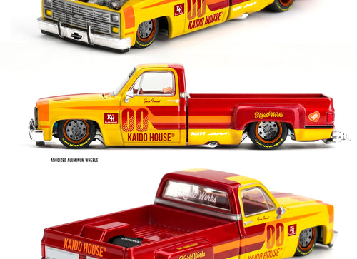 Load image into Gallery viewer, (Pre-order) Mini GT x Kaido House #320 Chevrolet Silverado Dually Racing Team V1
