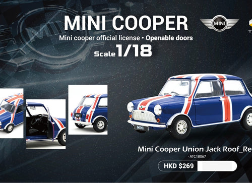 Load image into Gallery viewer, Tiny City 1:18 Diecast Model Car Mini Cooper Union Jack England
