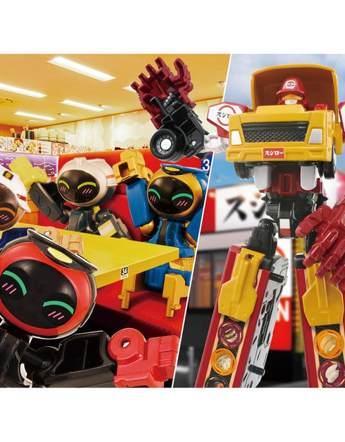 Load image into Gallery viewer, Takara Tomy Tomica Joblabor JB12 Foodblabor Sushiro Ad Transforming Truck
