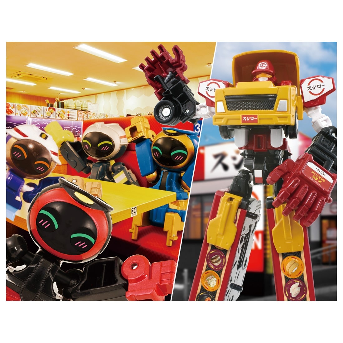 Takara Tomy Tomica Joblabor JB12 Foodblabor Sushiro Ad Transforming Truck