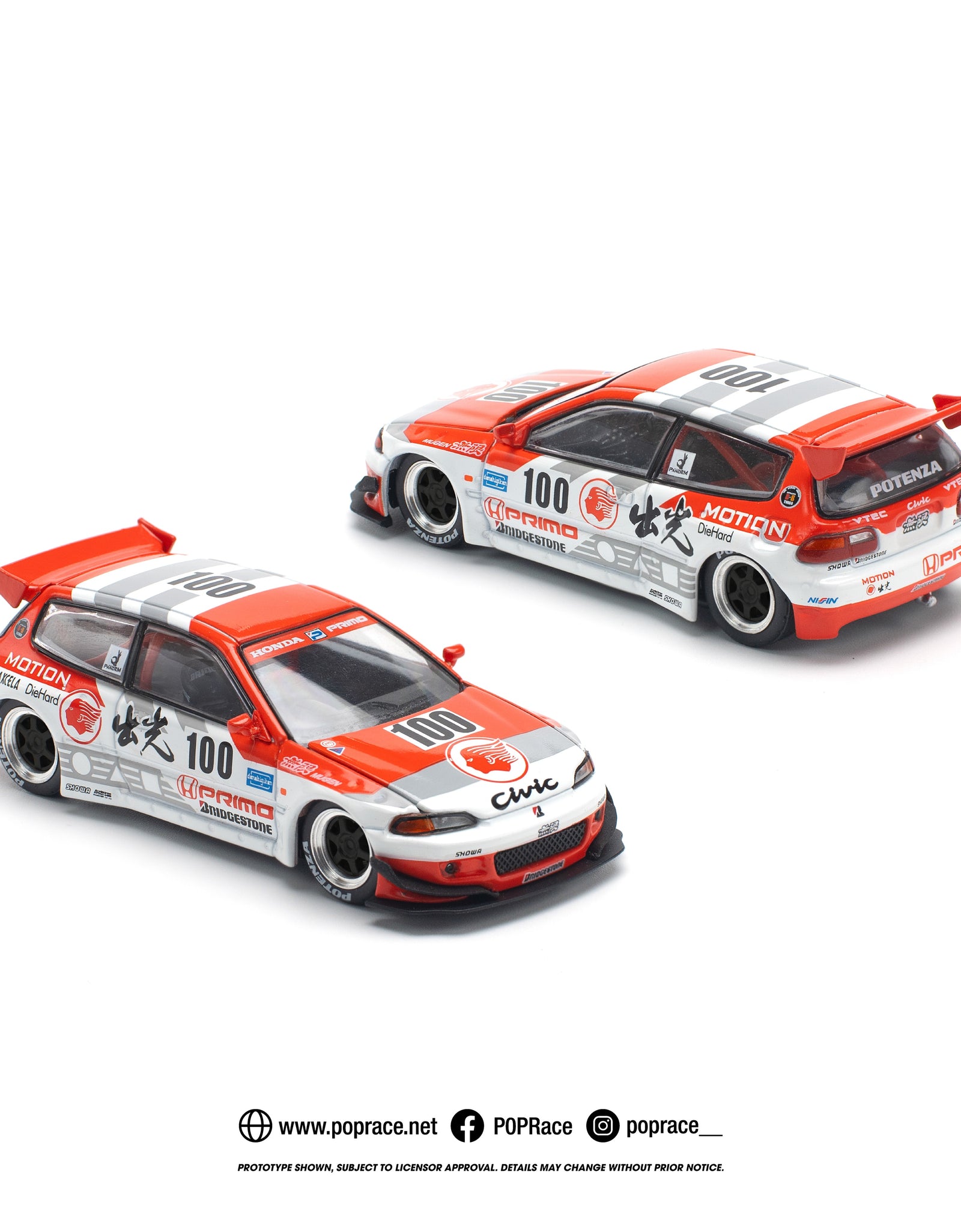 POPRACE 1/64 PANDEM CIVIC EG6 v1.5 IDEMITSU MOTION INFINITE Model