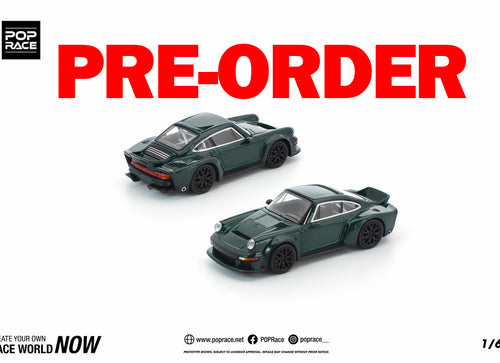 Load image into Gallery viewer, (Pre-order) POPRACE 1/64 SINGER DLS TURBO (ROAD) GREEN Diecast Model Car
