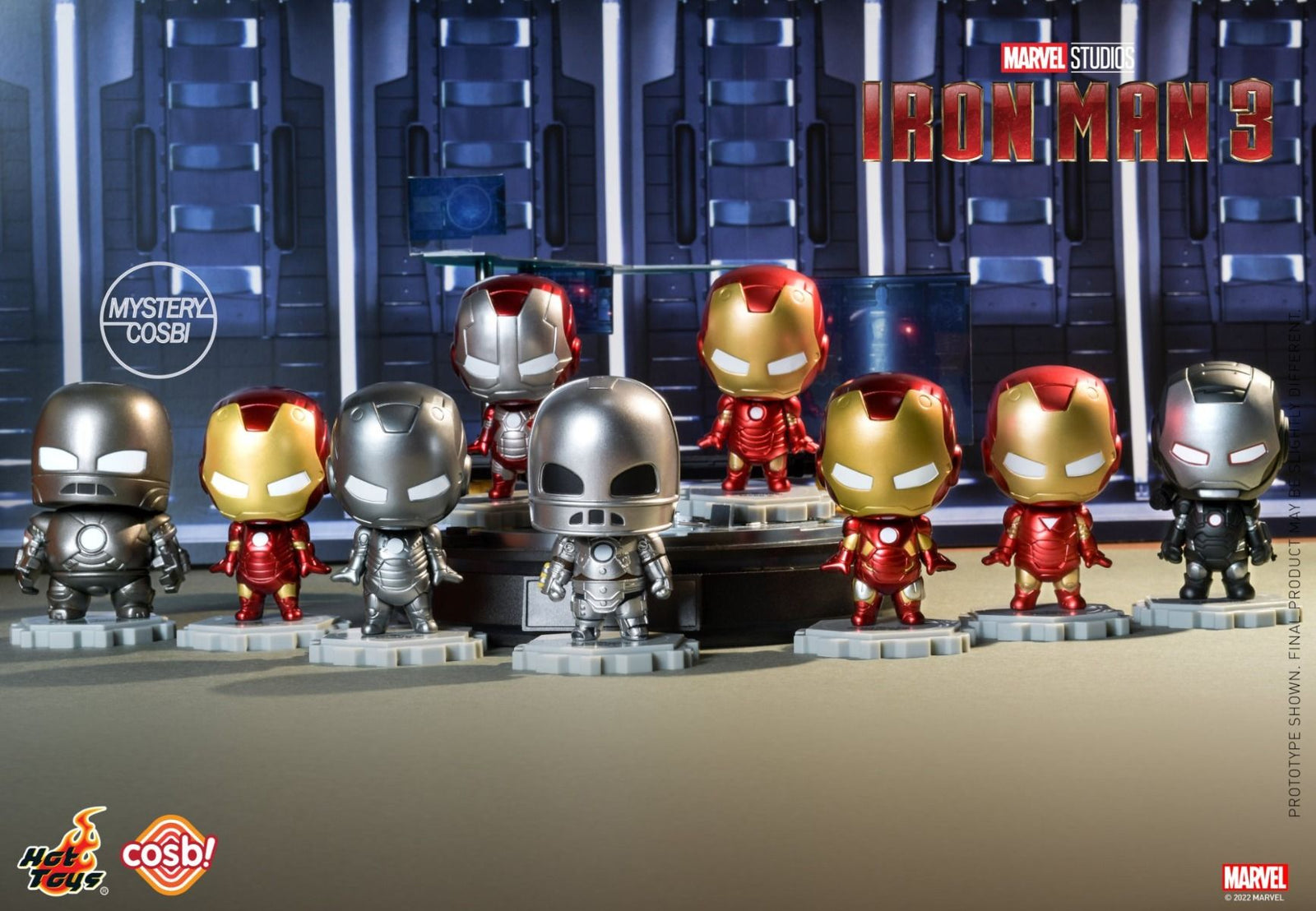 Hot Toys Cosbi Bobble-Head Collection Marvel Studios: Iron Man 3 (set of 8)