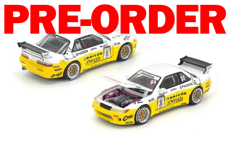 (Pre-order) POPRACE 1/64 PANDEM SILVIA S13 2020 D1 LIGHTS YELLOW/WHITE Model