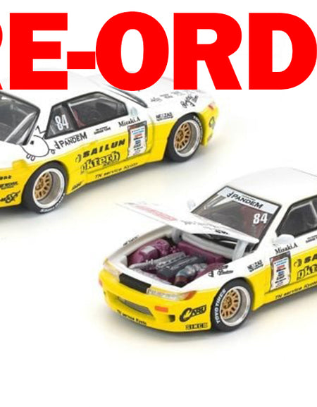 (Pre-order) POPRACE 1/64 PANDEM SILVIA S13 2020 D1 LIGHTS YELLOW/WHITE Model