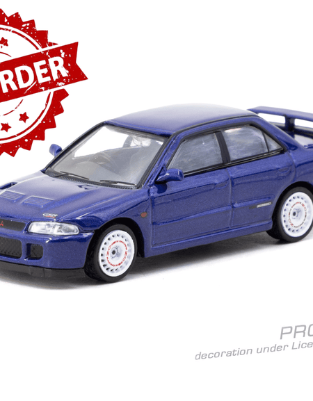 (Pre-order) Tarmac Works Mitsubishi Lancer GSR Evolution II Blue Diecast Model