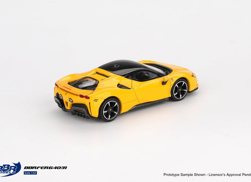 Load image into Gallery viewer, BBR 1/64 Ferrari SF90 Giallo Modena Diecast Model Car #BBRFER64031

