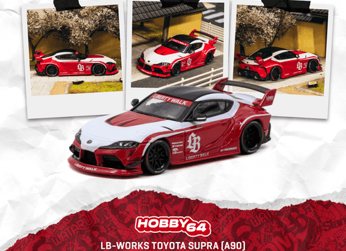 Load image into Gallery viewer, (Pre-order) Tarmac Works 1/64 LB-WORKS TOYOTA SUPRA (A90) Red Diecast Model
