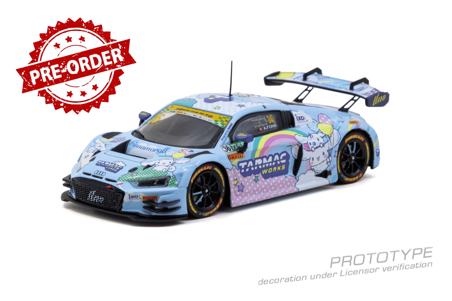 (Pre-order) Tarmac Works 1/43  Audi R8 LMS GT3 evo II Macau GT Cup 2025 Uno Race