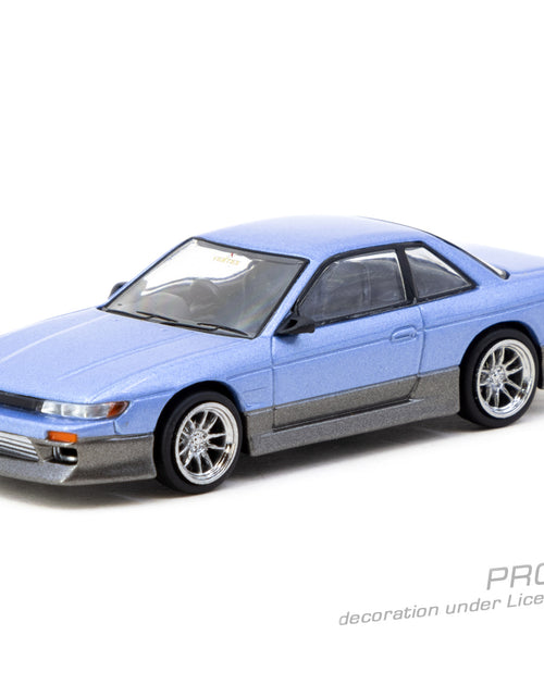Load image into Gallery viewer, Tarmac Works 1/64 VERTEX Nissan Silvia (S13) Blue / Grey Model Car
