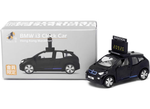 Load image into Gallery viewer, Tiny City Die-cast Model Car 1/64 - BMW i3 Marathon Clock Car (Fluid Black)
