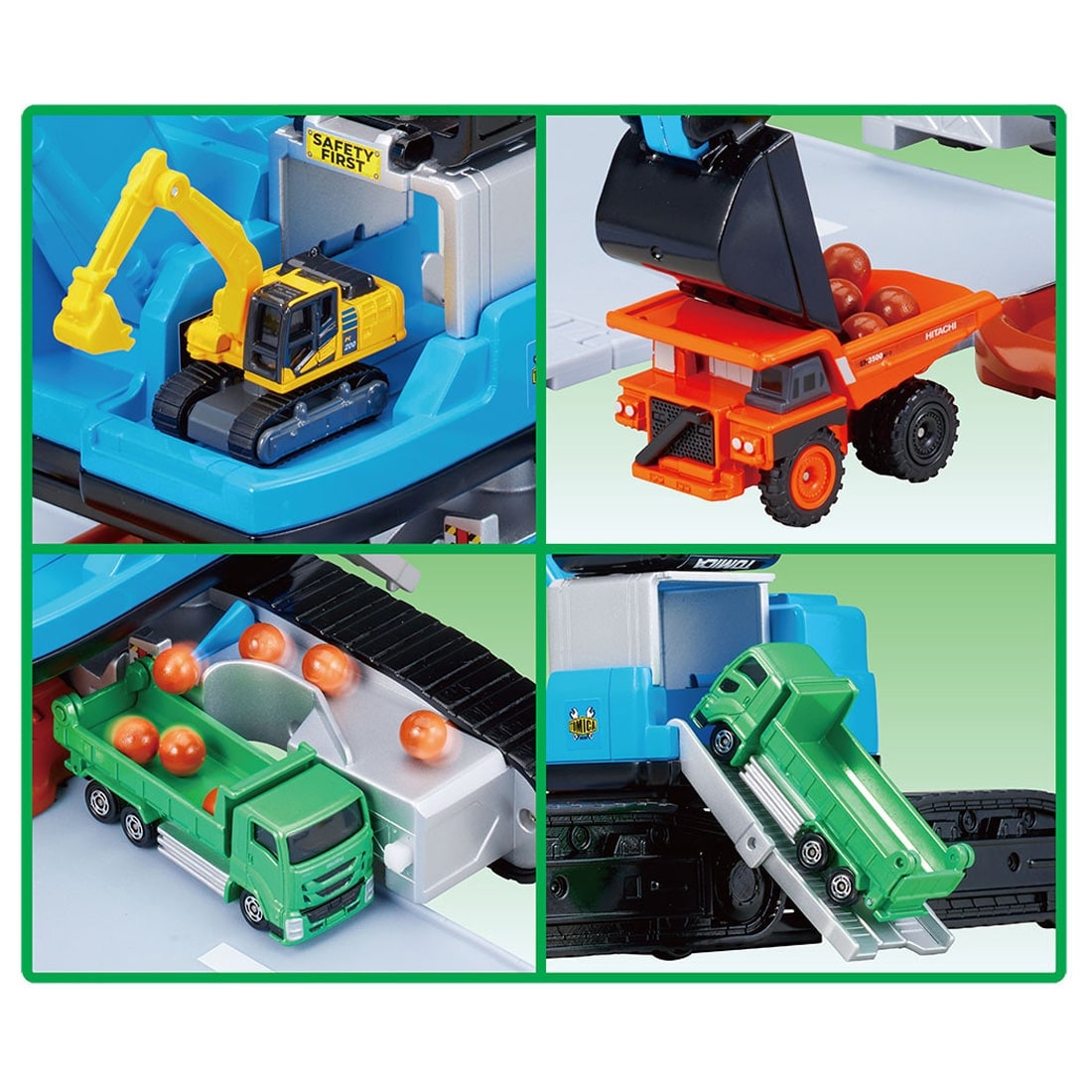 Takara Tomy Tomica World Tomica Vehicle Town Transforming Excavator w/Tomica Car