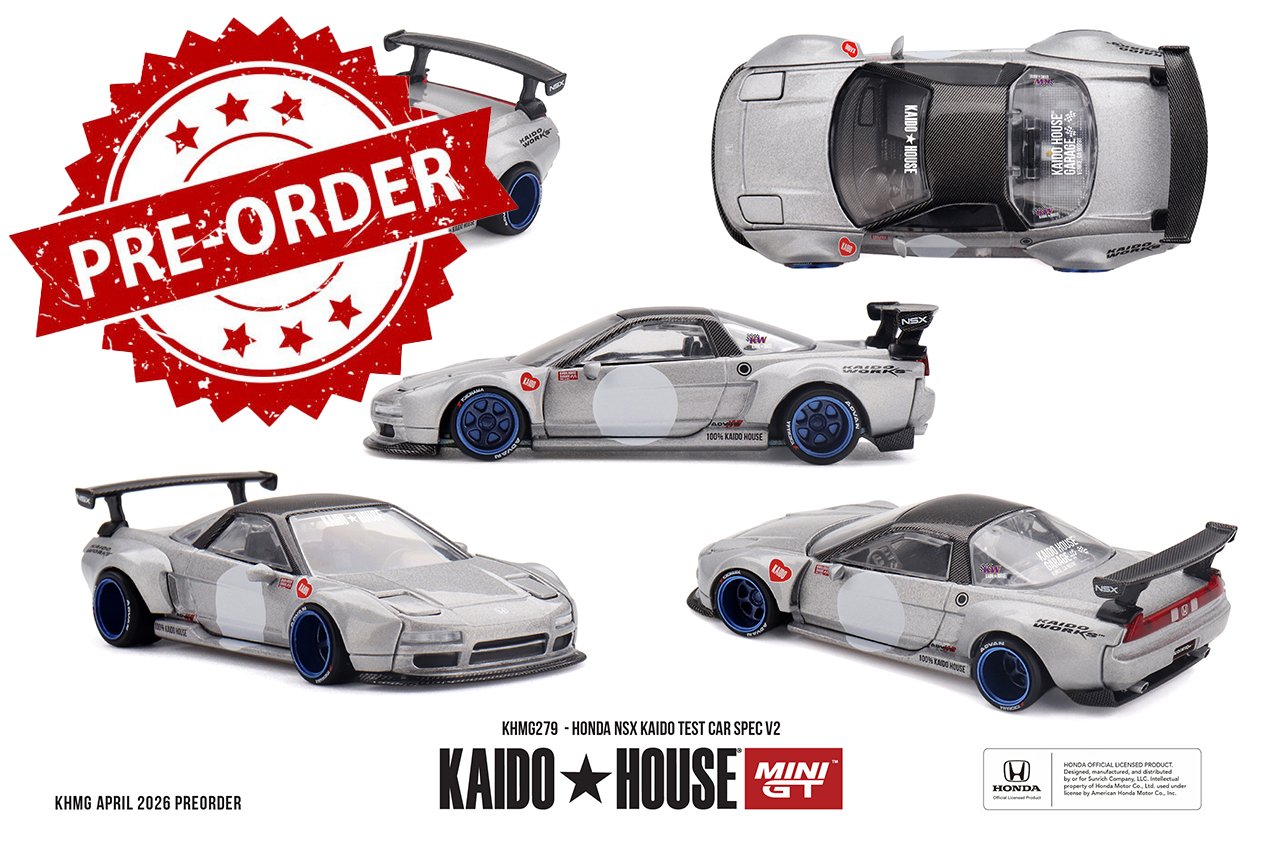 (Pre-order) Kaido House X Mini GT #279 Honda NSX Kaido Test Car Spec V2 Model