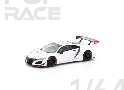 Load image into Gallery viewer, (Pre-order) POPRACE 1/64 HONDA NSX GT3 EVO22 - WHITE Diecast Model Car
