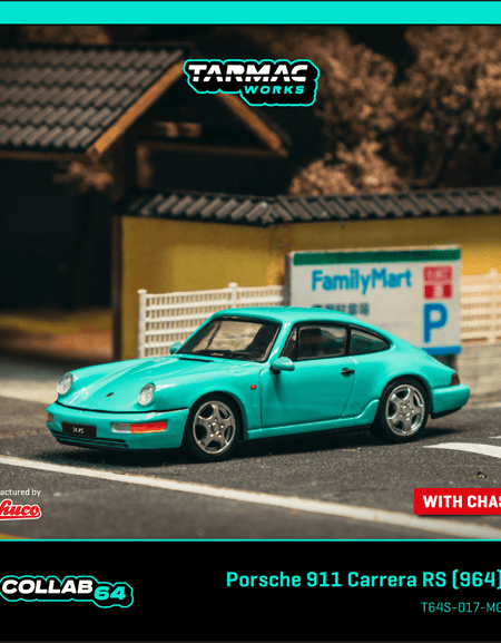 Tarmac Works 1/64 Porsche 911 Carrera RS (964) Mint Green Model Car