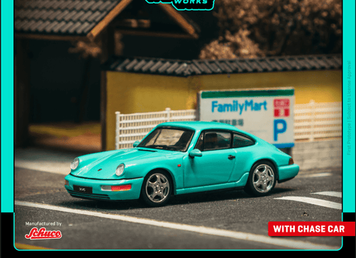 Load image into Gallery viewer, (Pre-order) Tarmac Works 1/64 Porsche 911 Carrera RS (964) Mint Green Model Car
