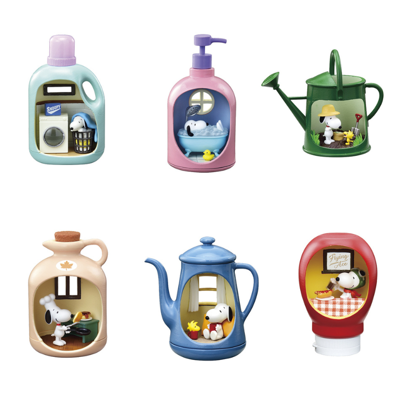 RE-MENT Snoopy's Life in a Bottle 6pcs Complete Box Full Set