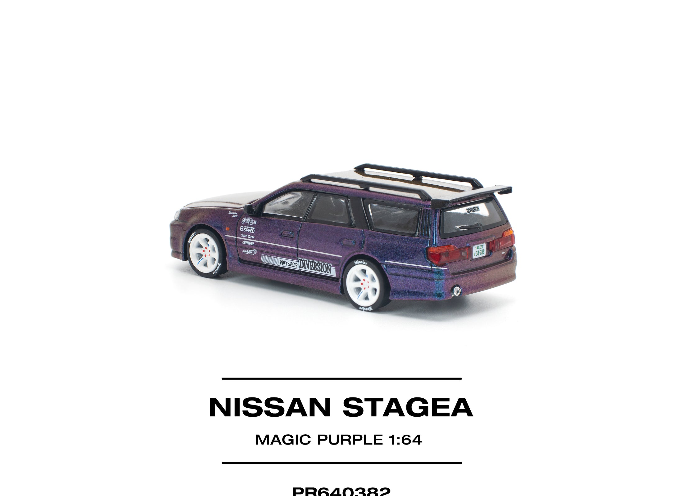 (Pre-order) POPRACE 1/64 NISSAN STAGEA MAGIC PURPLE Diecast Model Car