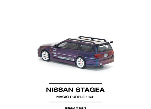 Load image into Gallery viewer, (Pre-order) POPRACE 1/64 NISSAN STAGEA MAGIC PURPLE Diecast Model Car
