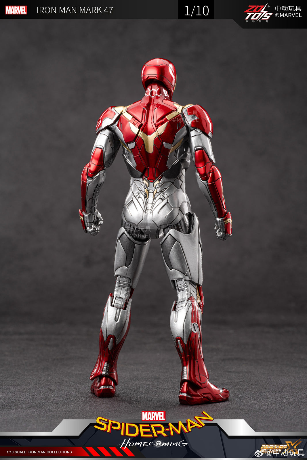 ZD Toys Marvel Avengers 1/10 Iron Man MK47 Action Figure Set