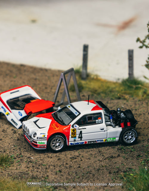Load image into Gallery viewer, Tarmac Works 1/64 Ford RS200 Rallye Catalunya 1986 Diecast Model Car
