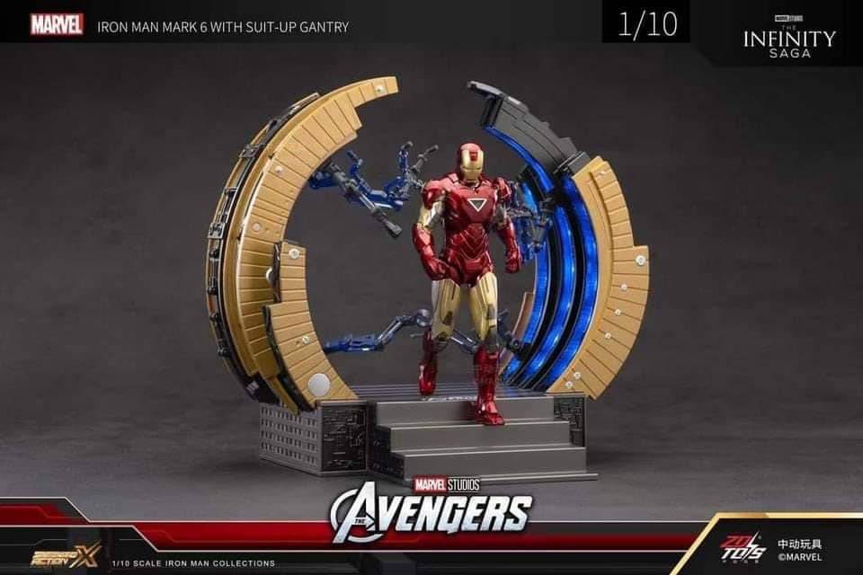 ZD Toys Marvel Avengers 1/10 MK6 With Suit-up Gantry Action Figure Set