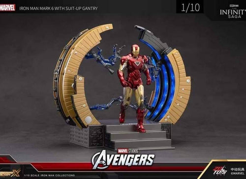 Load image into Gallery viewer, ZD Toys Marvel Avengers 1/10 MK6 With Suit-up Gantry Action Figure Set
