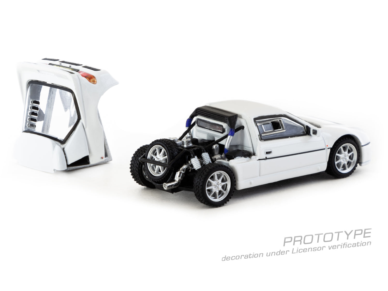 Tarmac Works 1/64 Ford RS200 White Diecast Model Car