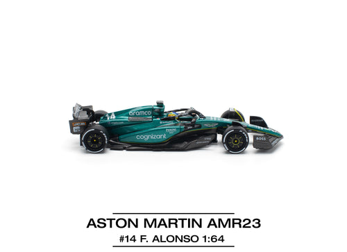 Load image into Gallery viewer, (Pre-order) POPRACE 1/64 ASTON MARTIN AMR23 F1 #14 F. ALONSO Model Car

