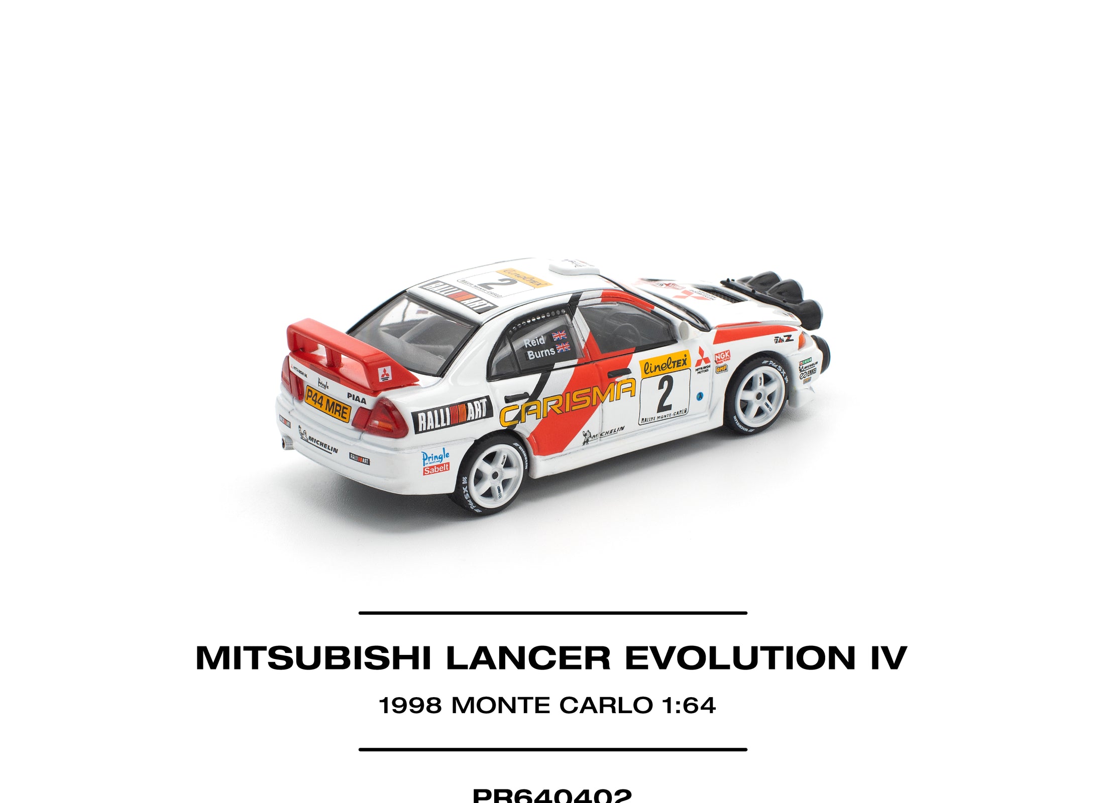 (Pre-order) POPRACE 1/64 MITSUBISHI LANCER EVOLUTION IV - 1998 MONTE CARLO RALLY