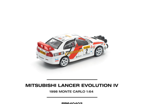 Load image into Gallery viewer, (Pre-order) POPRACE 1/64 MITSUBISHI LANCER EVOLUTION IV - 1998 MONTE CARLO RALLY
