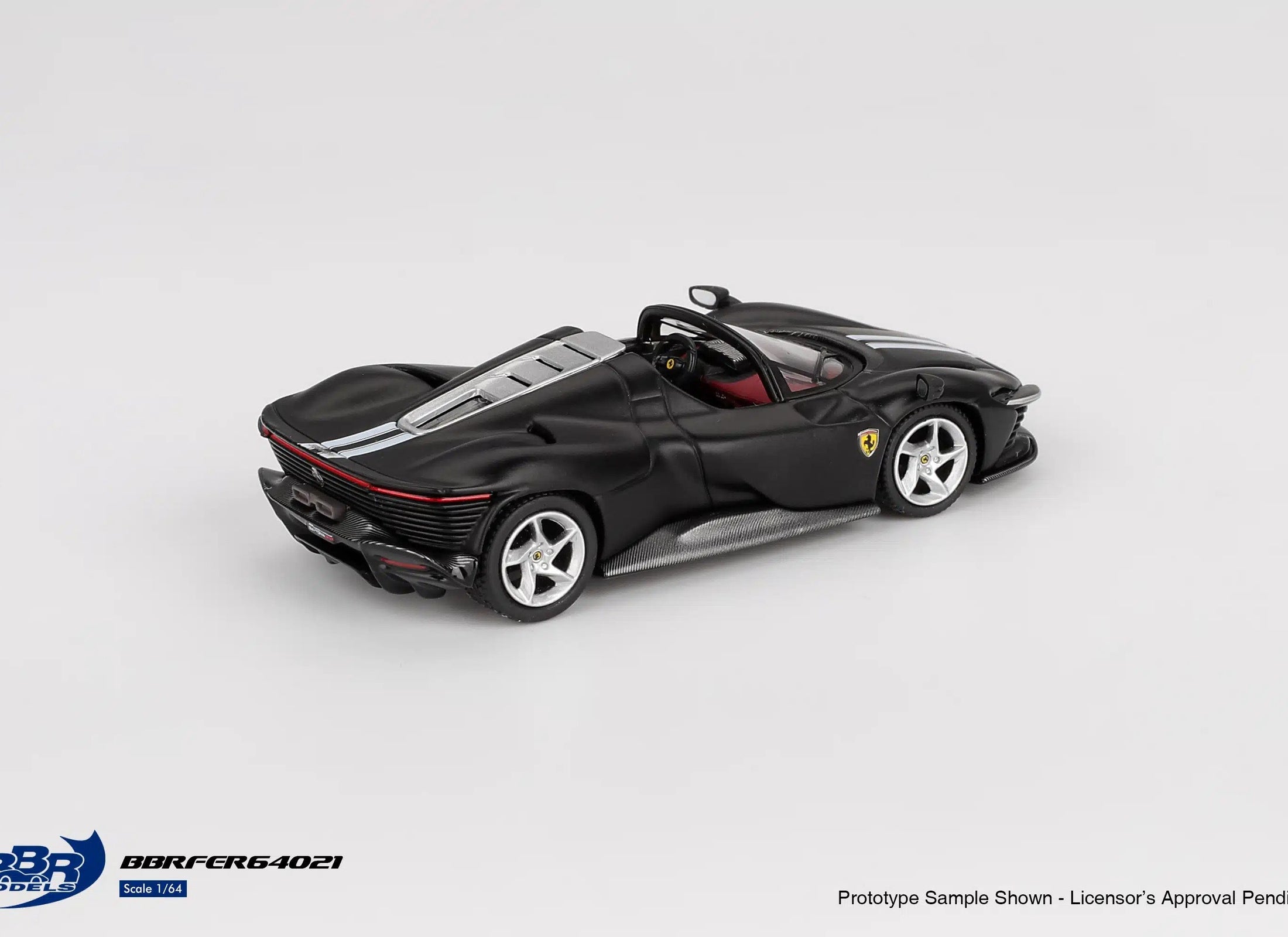 BBR 1/64 Ferrari Daytona SP3 Matt Black Diecast Model Car