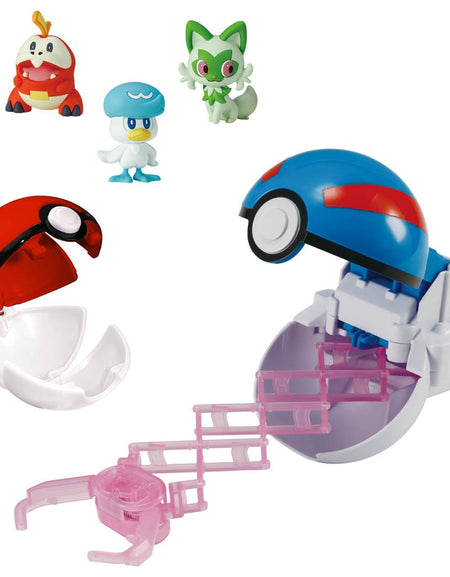 Takara Tomy Pokemon set - Moncolle Pokederuz & Poketoruz & 3 Figures SEt
