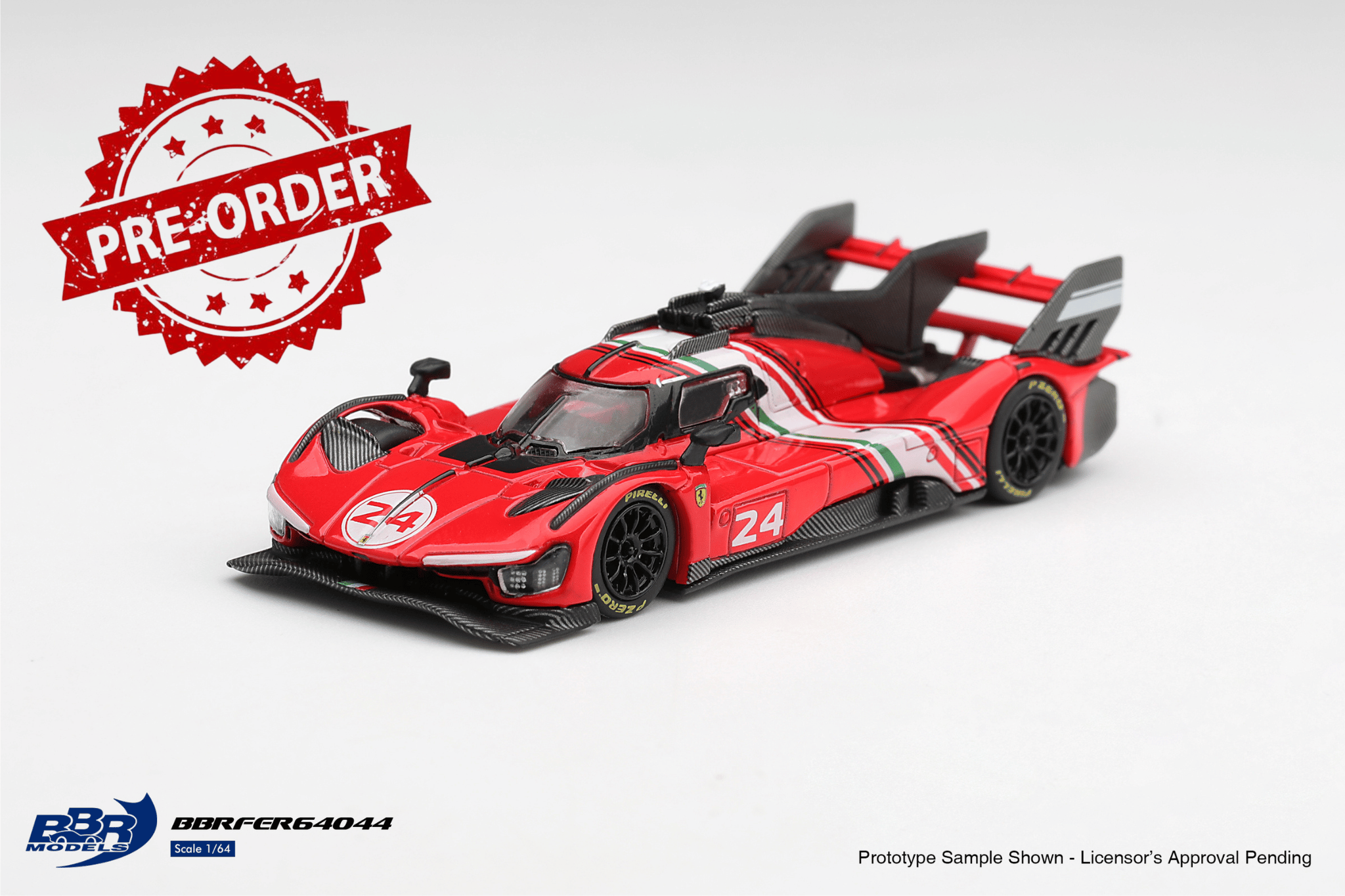 (Pre-order) BBR 1/64 Ferrari 499P Modificata Rosso Corsa (Red) Diecast Model Car