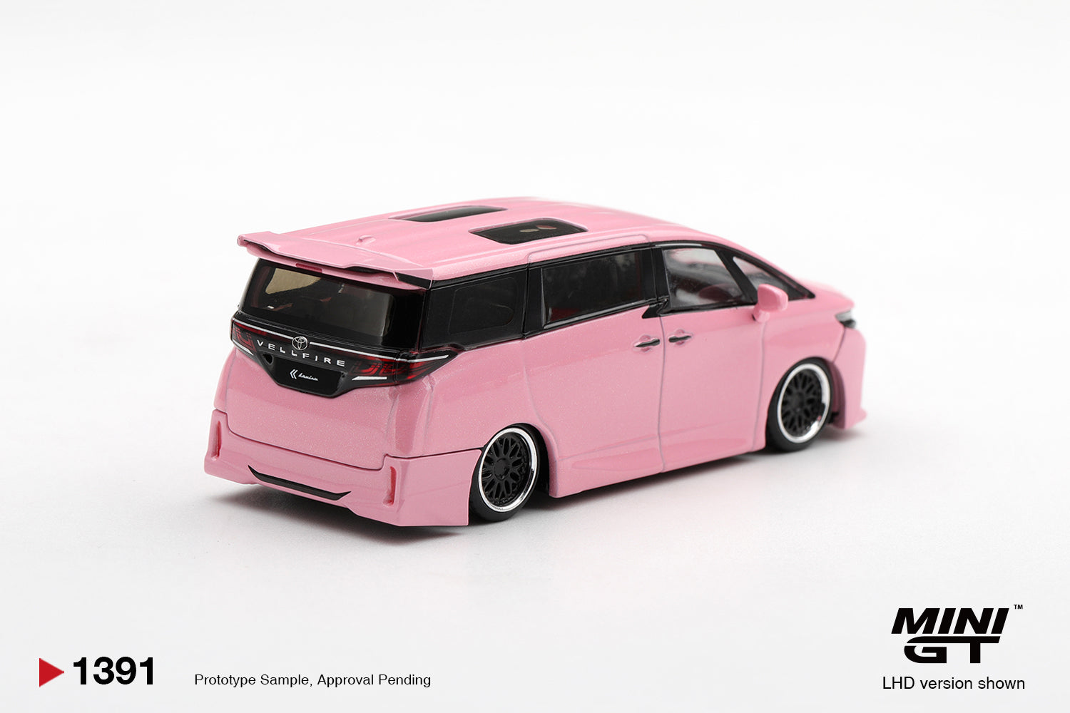 (Pre-order) Mini GT #1391 Toyota Vellfire 40 KUHL Metallic Pink Diecast RHD