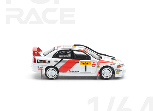 Load image into Gallery viewer, POP RACE 1/64 Mitsubishi lancer evolution iv safari rally kenya 1998
