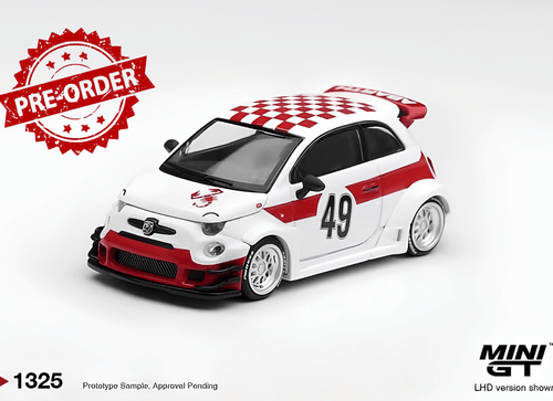 Load image into Gallery viewer, (Pre-order) Mini GT 1/64 #1325 Abarth 595 LB-WORKS x Abas Works 1000 Tribute RHD
