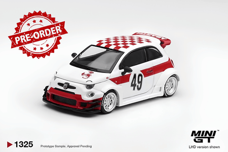 (Pre-order) Mini GT 1/64 #1325 Abarth 595 LB-WORKS x Abas Works 1000 Tribute LHD